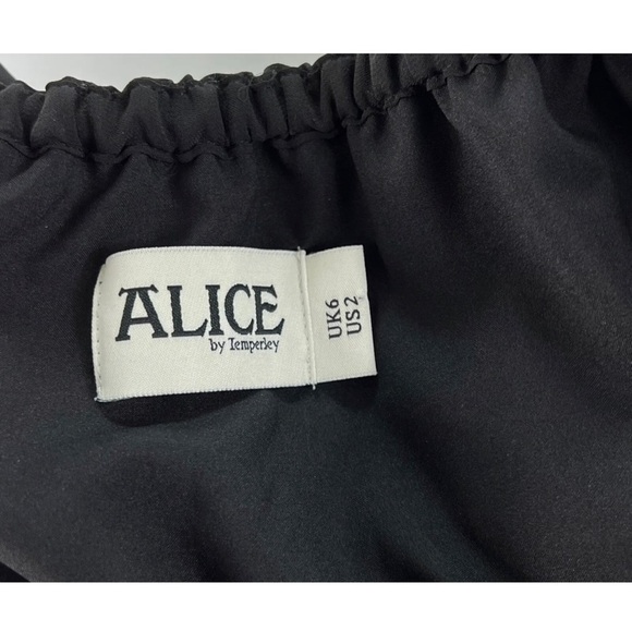 Alice by Temperley Sz 2 Lace Off-the-Shoulder Mini Sheath Mini Dress Scalloped - Picture 10 of 11